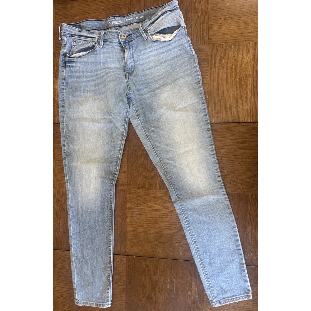 Signature by Levis Size 32x30 Modern Skinny Jeans Light Wash Stretch 14